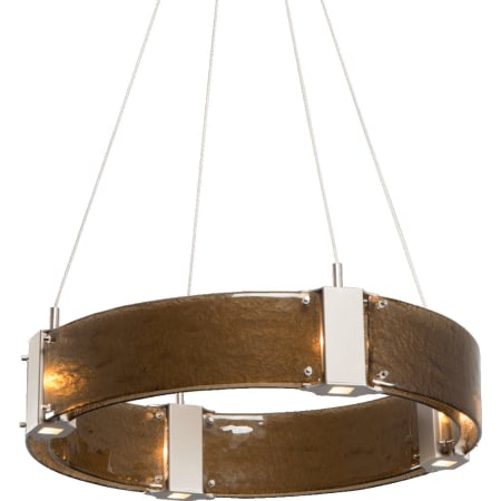 Bronze Granite Glass with Metallic Beige Silver Finish